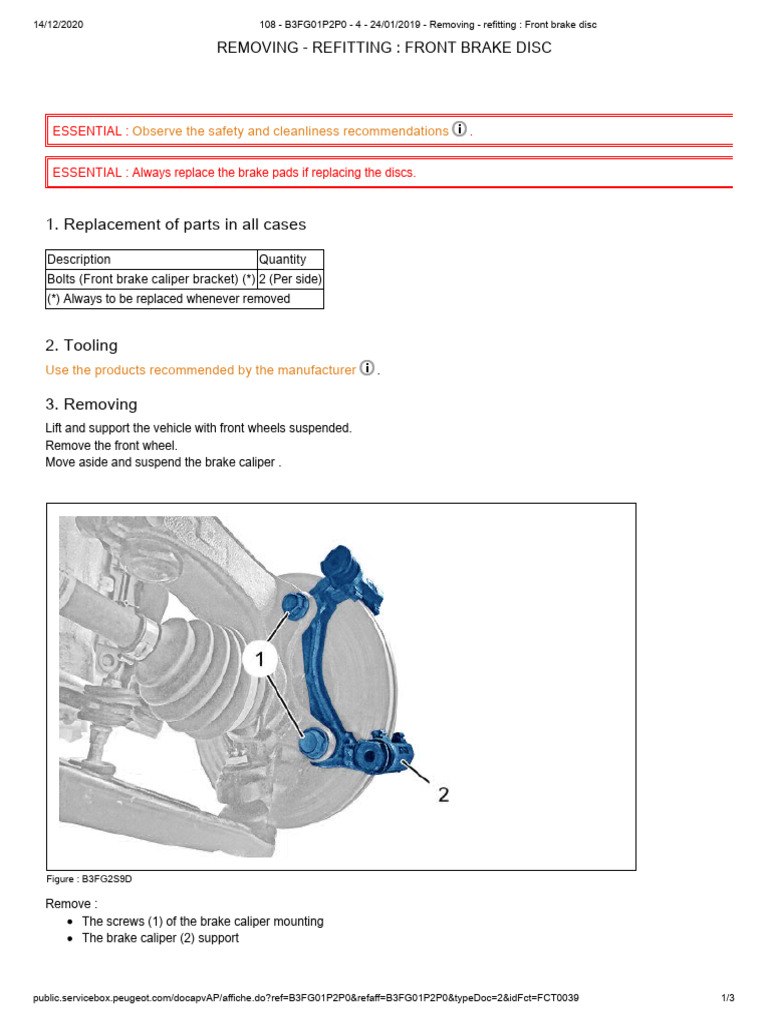 Front Brake Disc Replacement Guide | PDF | Screw | Manufactured Goods
