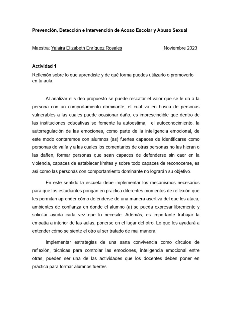 Actividad 1 | PDF | Crecimiento personal y profesional