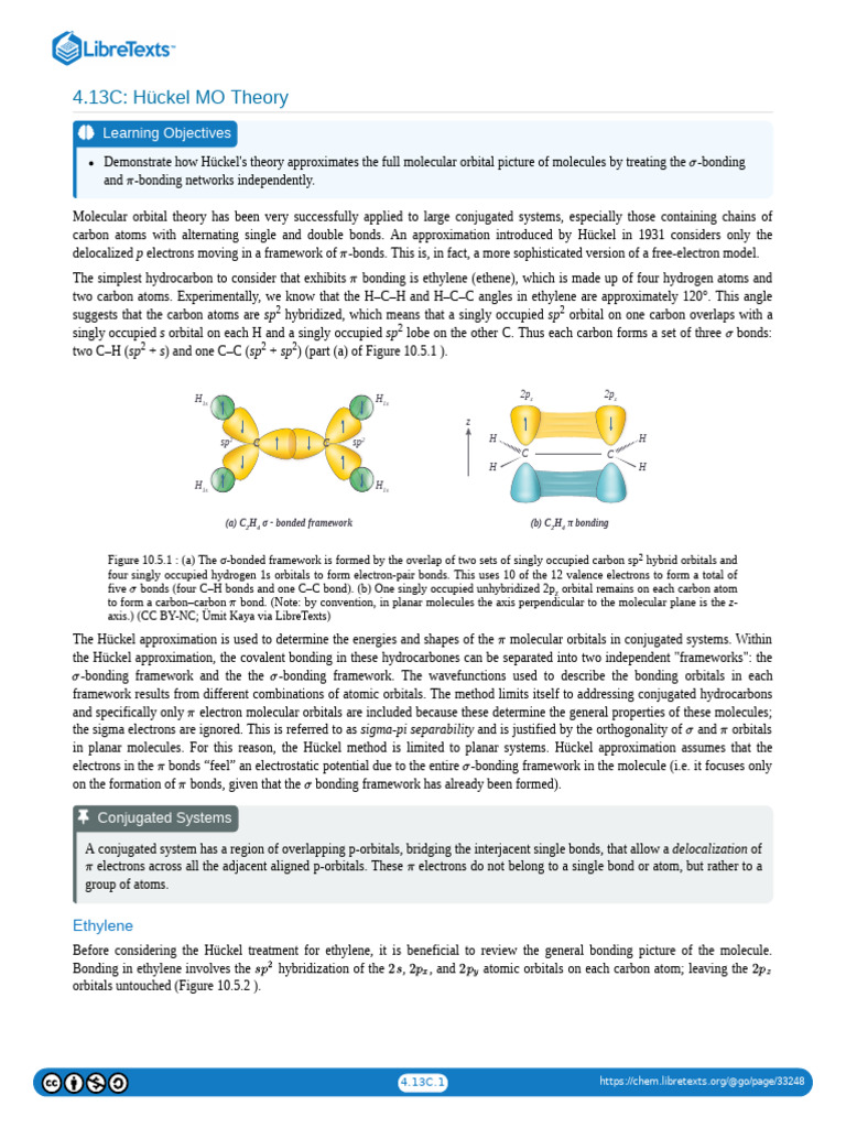 Hückel Molecular Orbital Theory Explained | PDF | Molecular Orbital ...