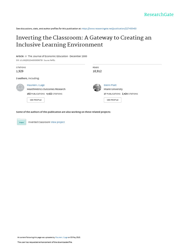 Inverted Classroom Paper | PDF