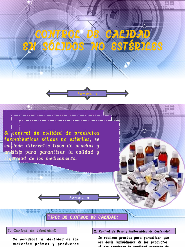 CONTROL DE CALIDAD PRODUCTOS SÓLIDOS | PDF | Farmacia | Cromatografía ...
