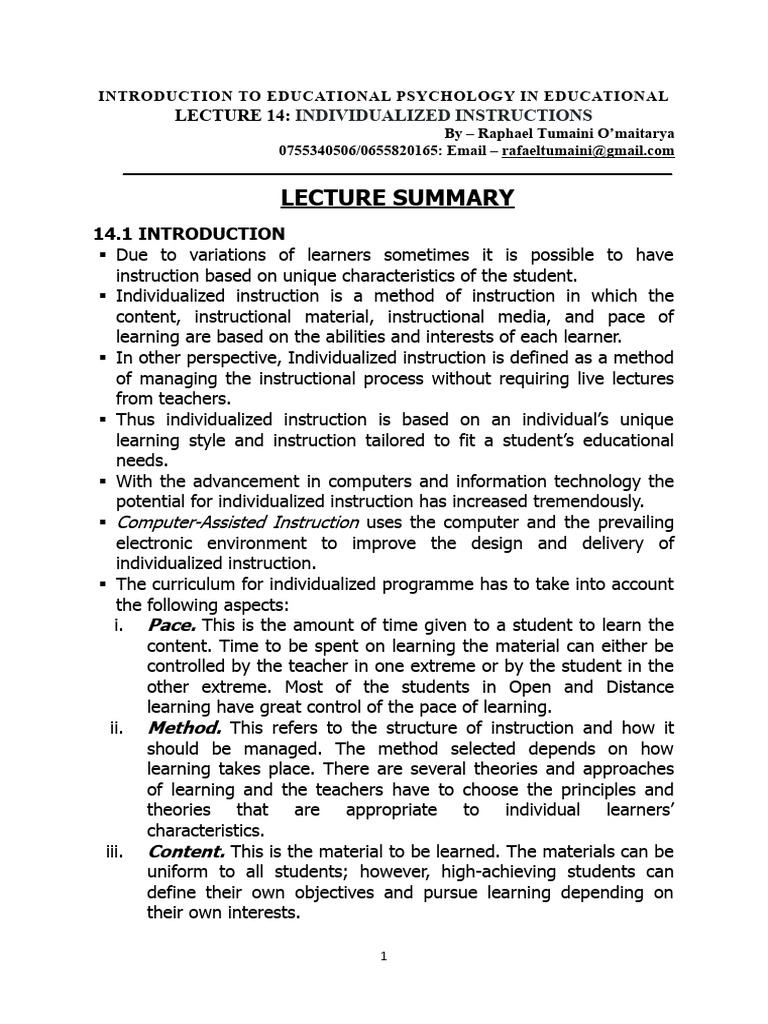 X 14 Oep 101 Lecture 14 Q&a | PDF | Learning Disability | Intellectual ...