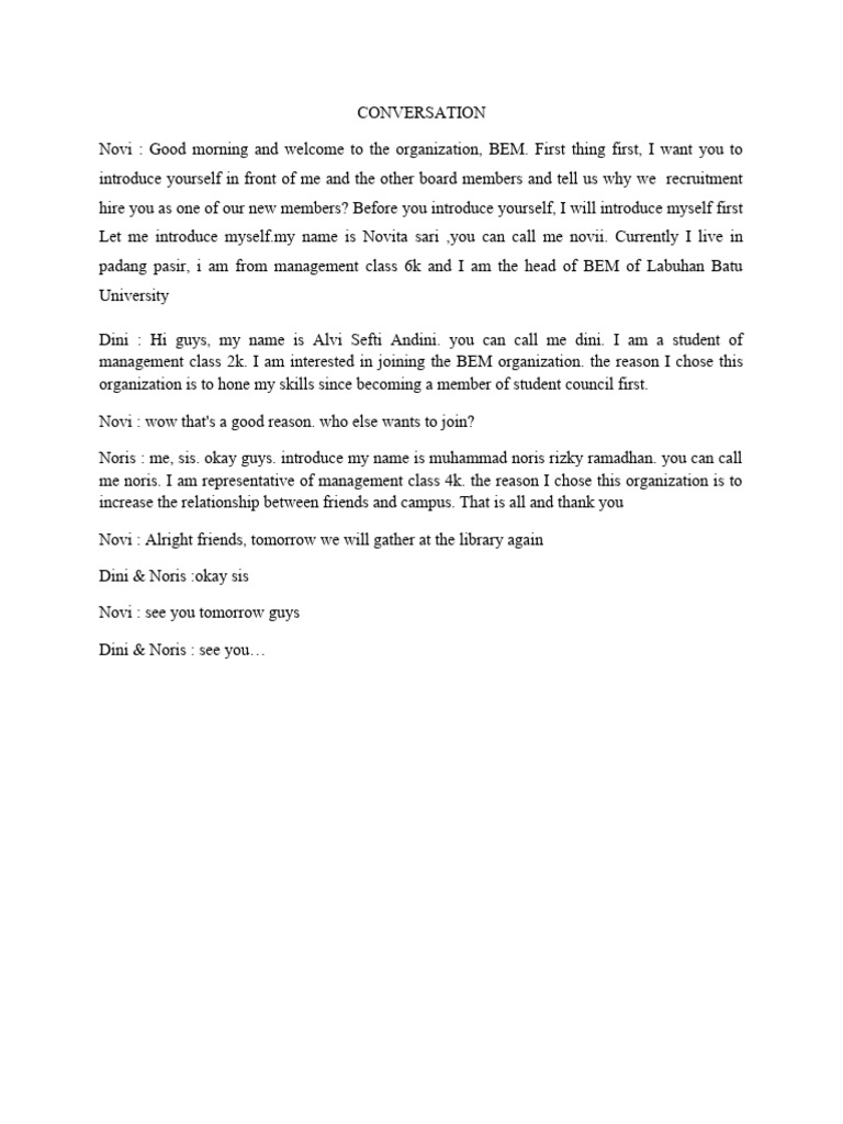 Conversation Part 3 | PDF | Self-Improvement