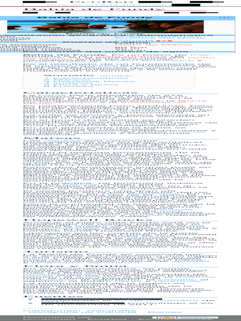 Bahía de Fundy - EcuRed | PDF | Geografía Física | Ciencias de la Tierra