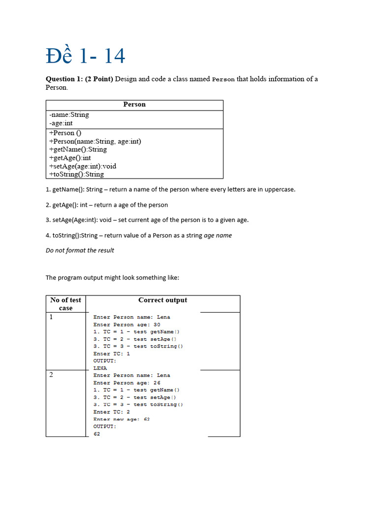 Class Design for Student Management | PDF | Class (Computer Programming ...