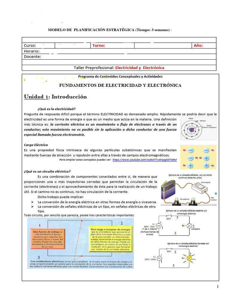 TP Electricidad y Electrónica | PDF | Corriente eléctrica | Electricidad