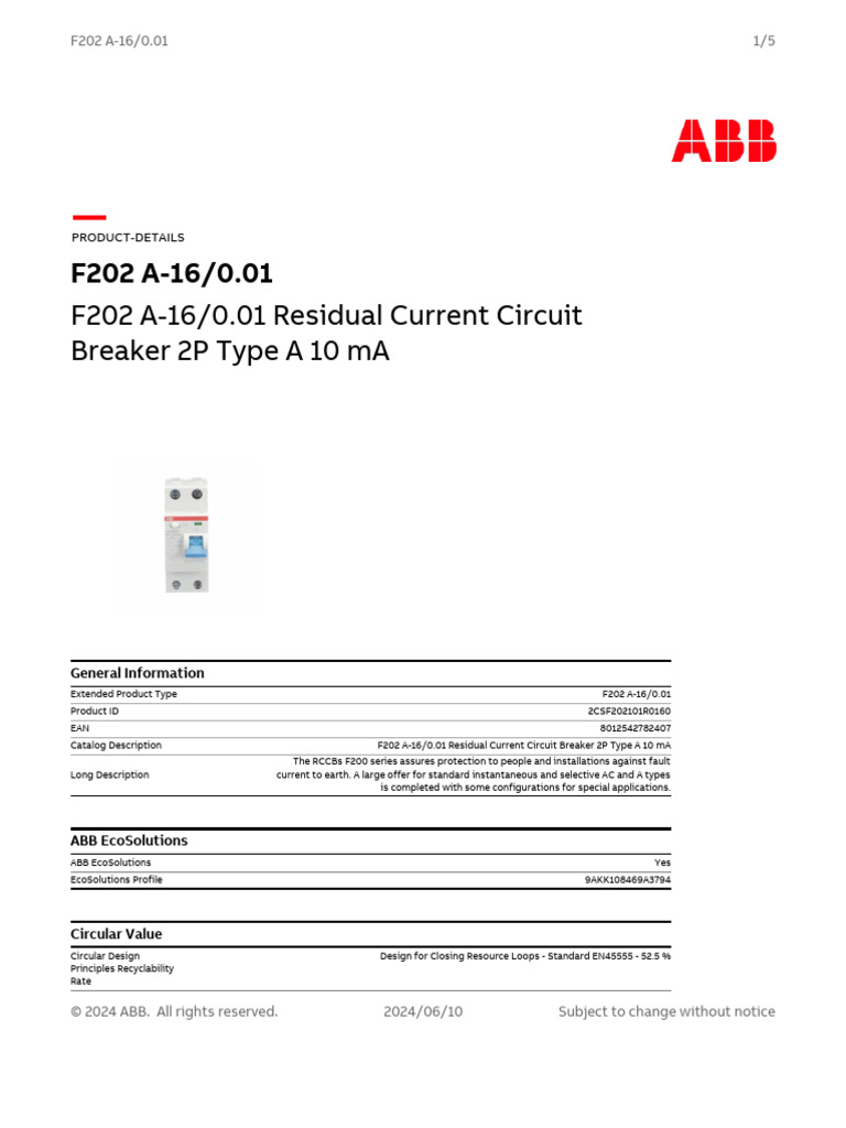 2CSF202101R0160 | PDF | Electrical Resistance And Conductance | Recycling