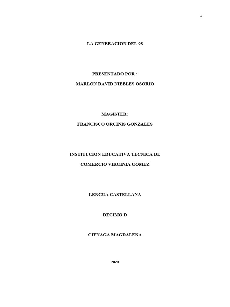 Generacion del 98 1 3 pdf