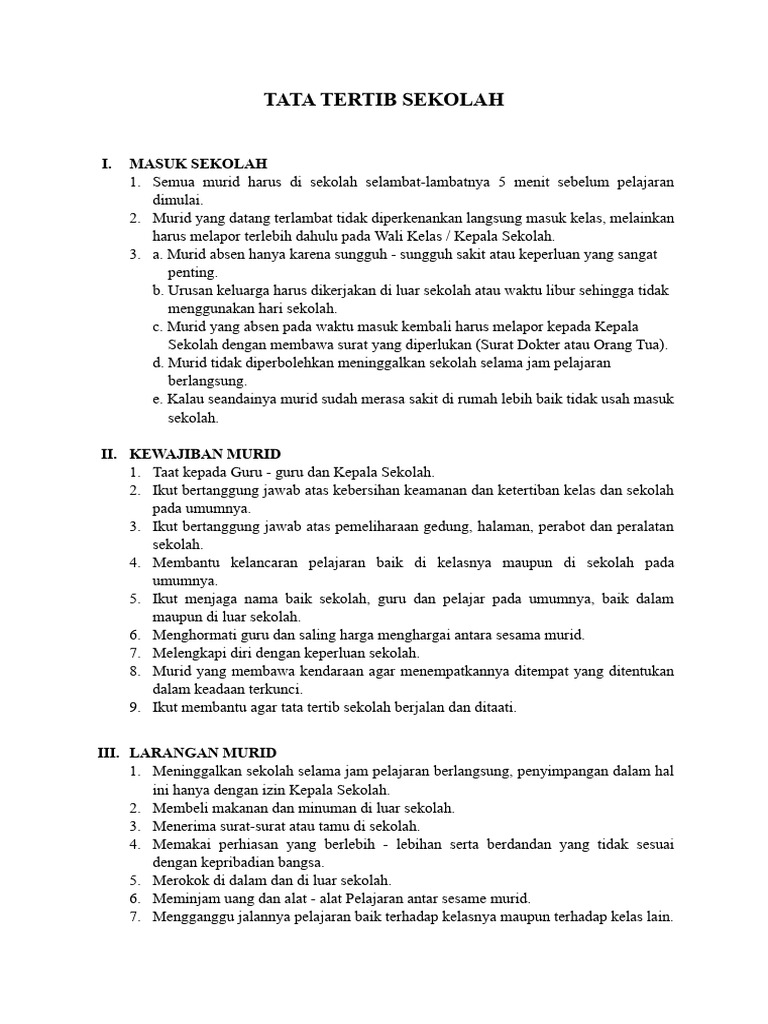 Tata Tertib SMP untuk Murid | PDF | Kesehatan Holistik