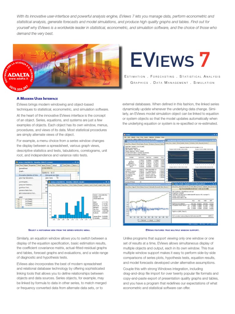 EViews7 BrochureFull | PDF