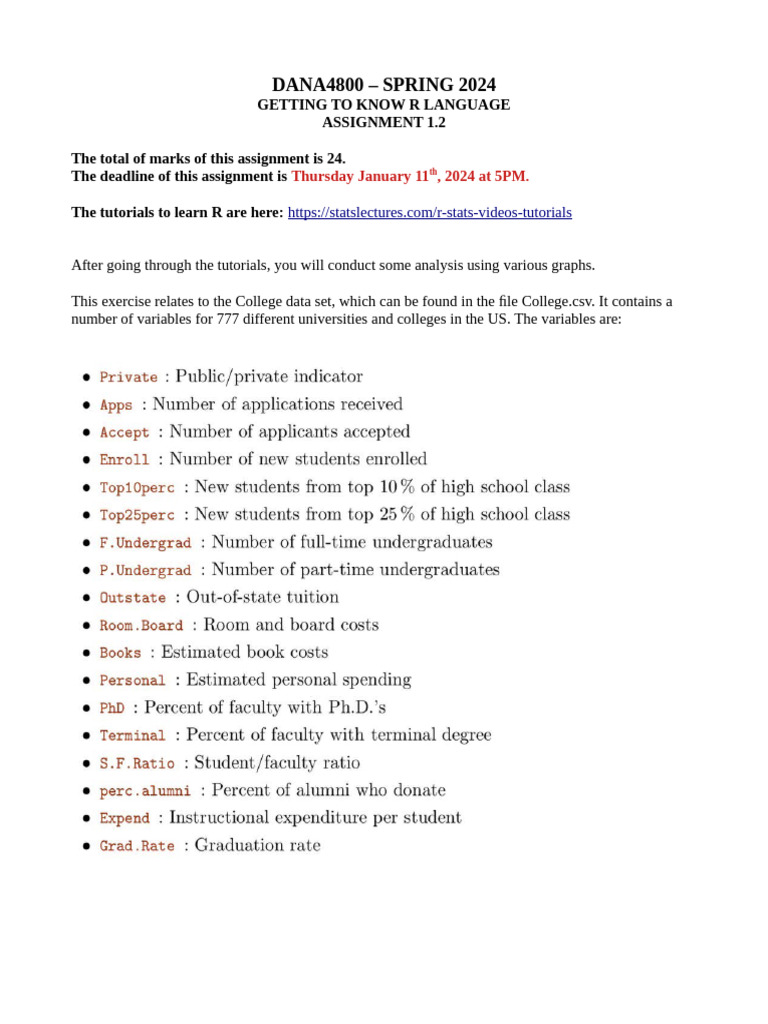 Assignment 1 2 | PDF