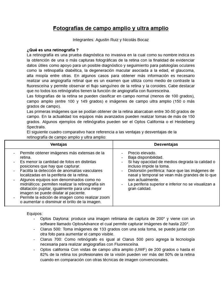 Fotografías de Campo Amplio y Ultra