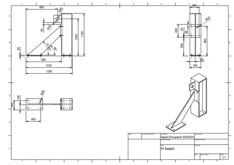H Beam v1 | PDF