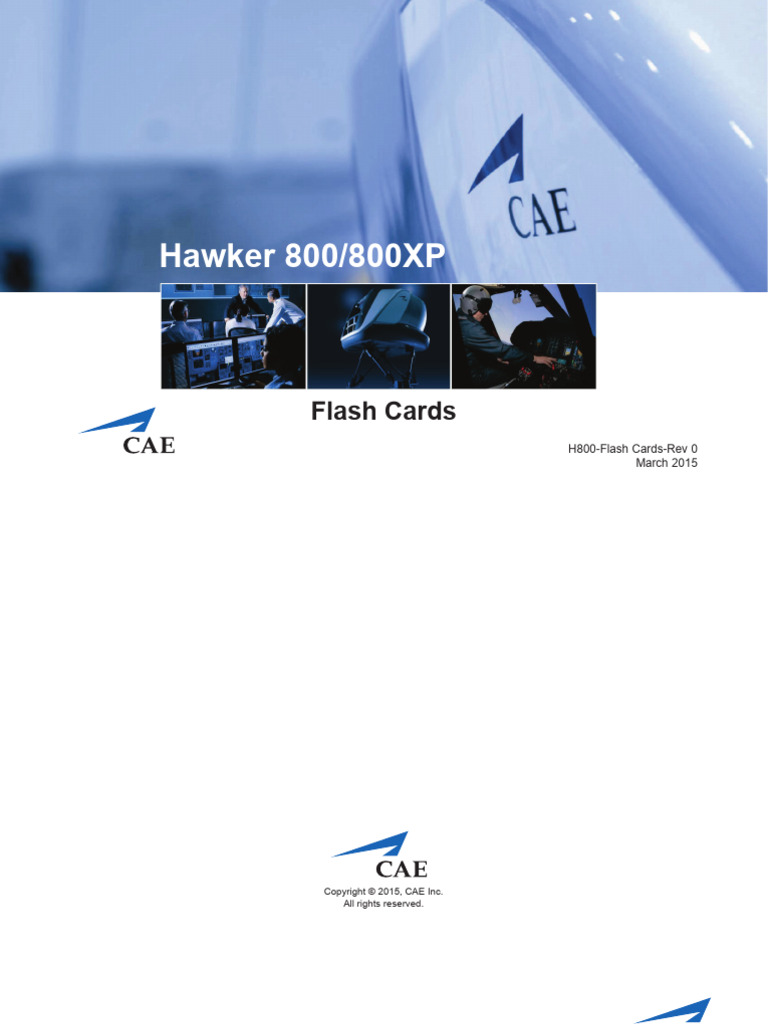Hawker 800 800xp Flash Cards Pdf Takeoff Brake