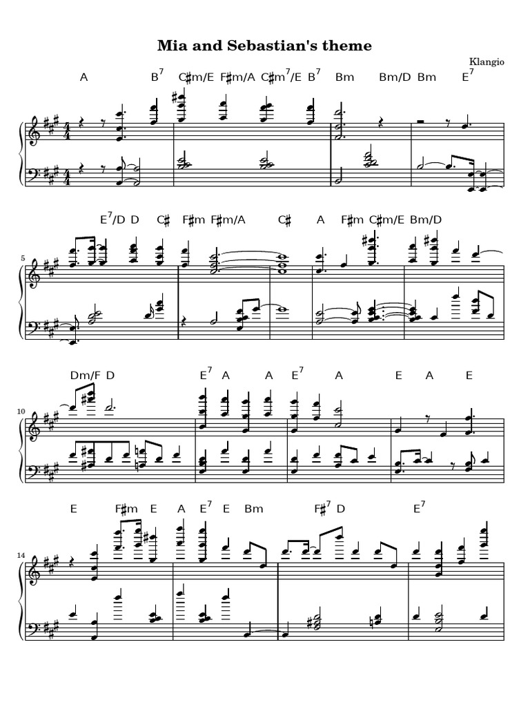 Mia and Sebastian s theme PDF