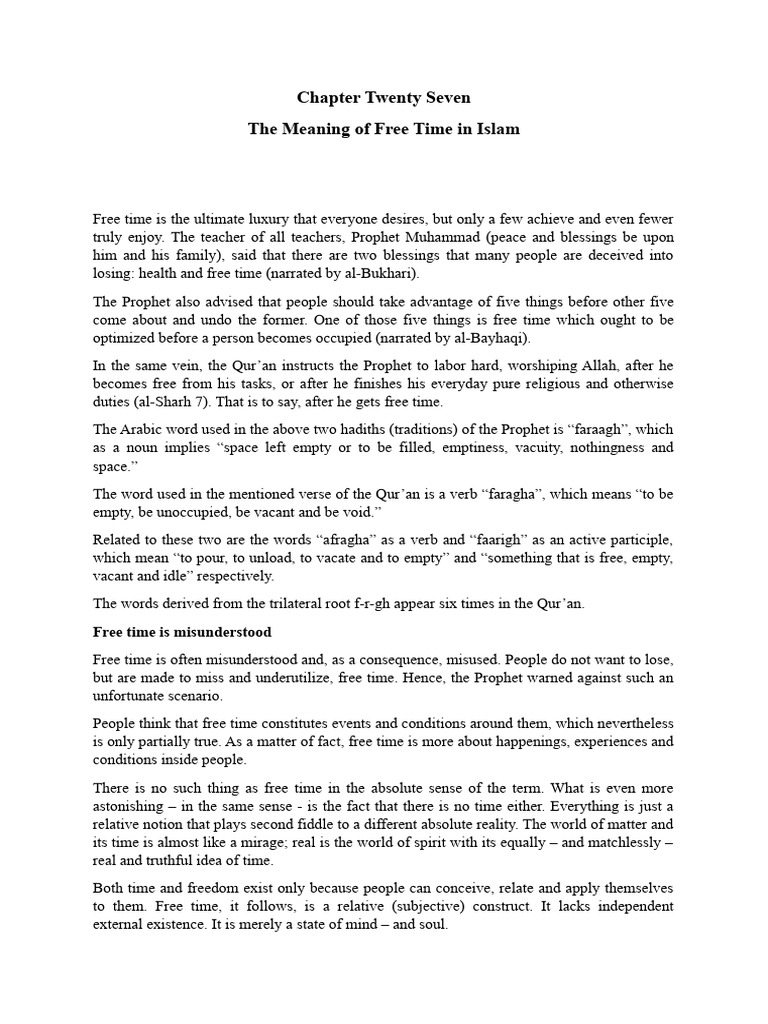 27 the meaning of free time pdf god in islam muhammad