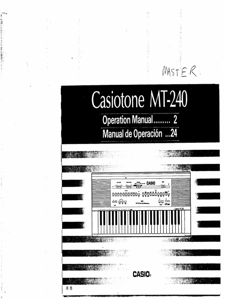 CASIOTONE MT240 (Operation Manual) PDF