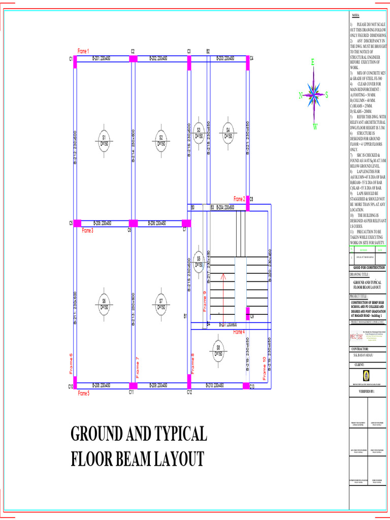 Ground and Typical Floor Beam Layout | PDF | Structural Engineering ...