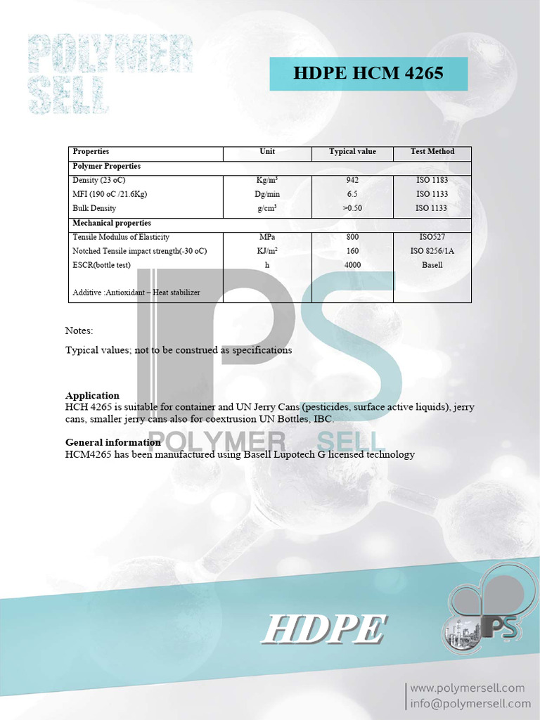 Hdpe HCM 4265 | PDF | Combustion | Fires