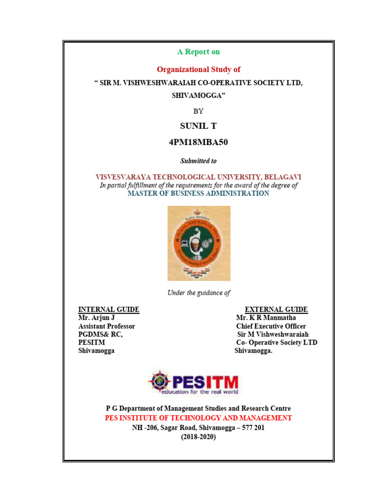 Organizational Study of Co-Op Society | PDF | Cooperative | Business