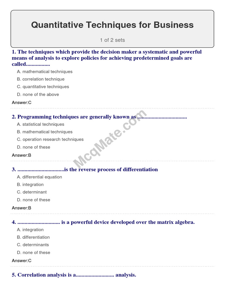 Quantitative Techniques in Business Analysis | PDF | Linear Regression ...