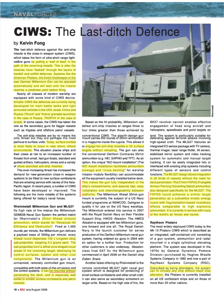 Ciws-Article | PDF | Missile | Warfare
