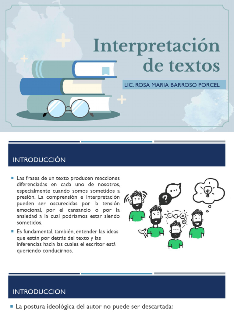 Tema 3 La Interpretacion de Textos | PDF | Escritura | Comunicación escrita