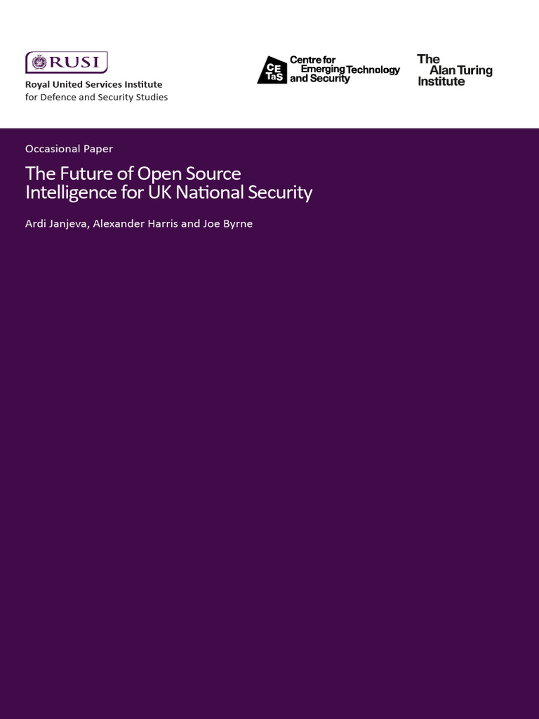 Future of OSINT in UK National Security | PDF | Information