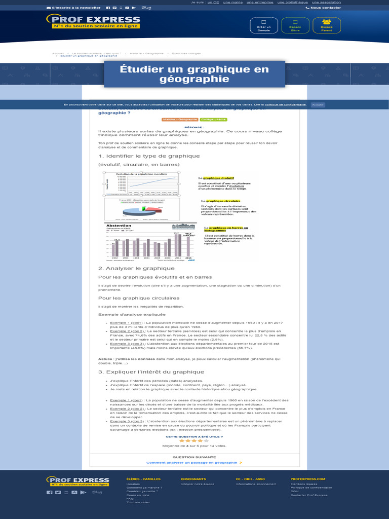 Analyser les graphiques en géographie | PDF | Géographie | Économie