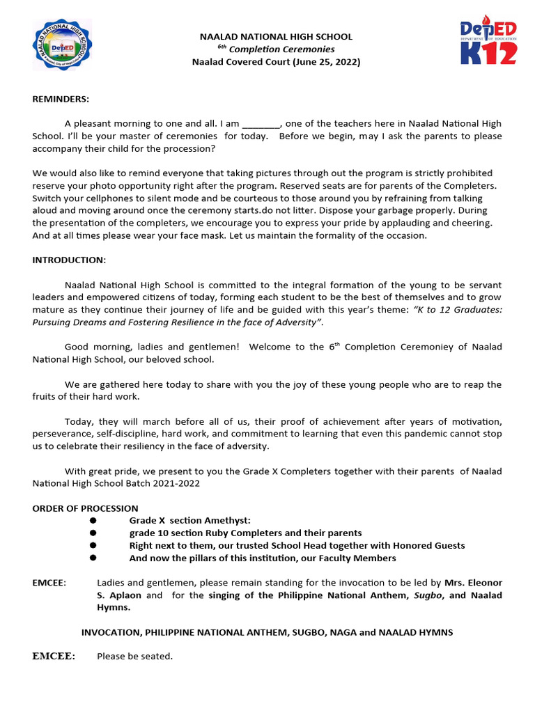 Metch C. Parba Host Script | PDF