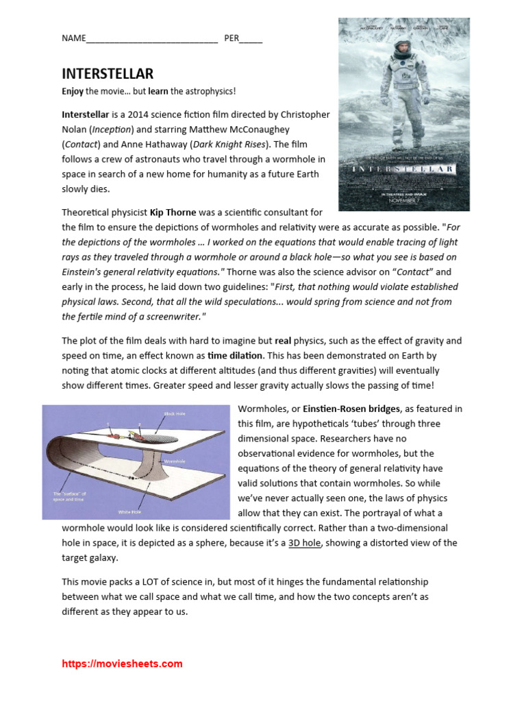 Interstellar: Exploring Science and Themes | PDF | Astrophysics | Astronomy