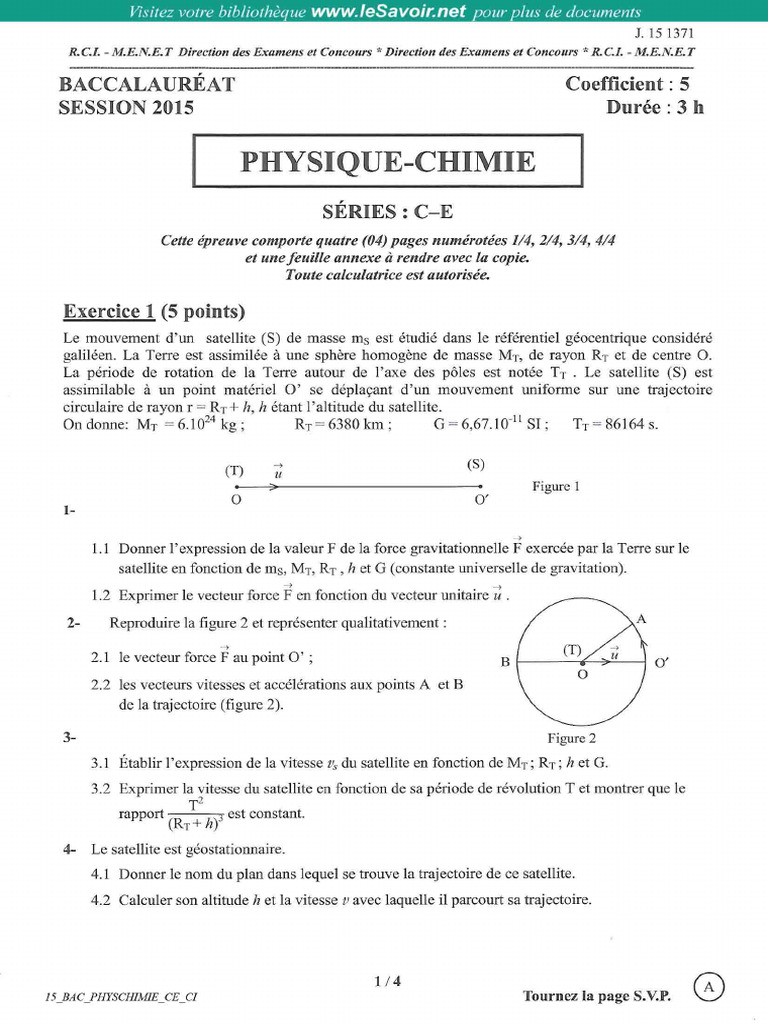Bac C 2015 PC | PDF