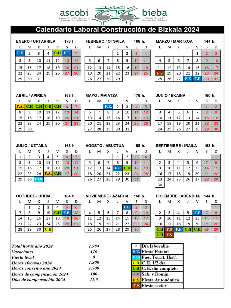 Calendario Laboral 2024 | PDF