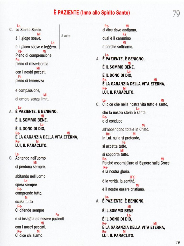 Inno Allo Spirito Santo Preghiera
