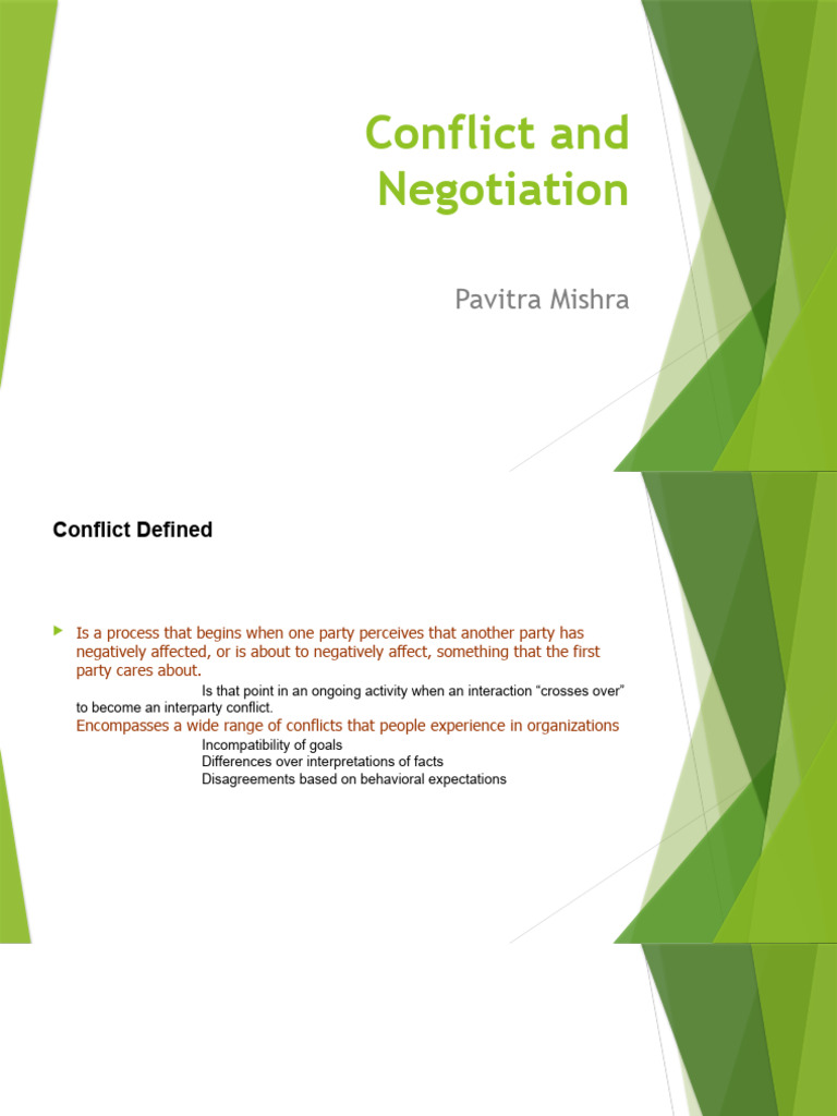 Understanding Conflict and Negotiation | PDF | Psychology | Social ...