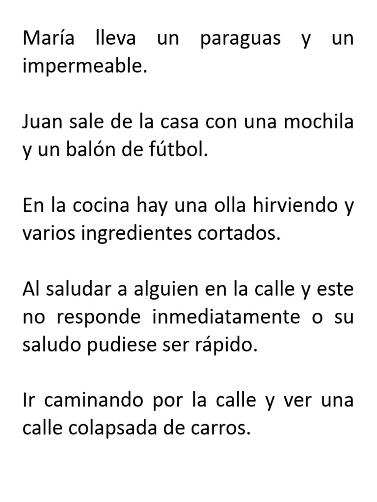 Ejemplos de Frases para Inferir | PDF
