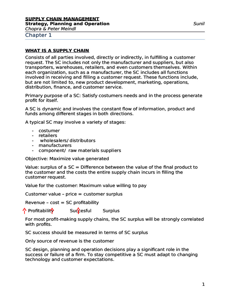 Supply Chain Management Overview | PDF | Strategic Management | Supply ...
