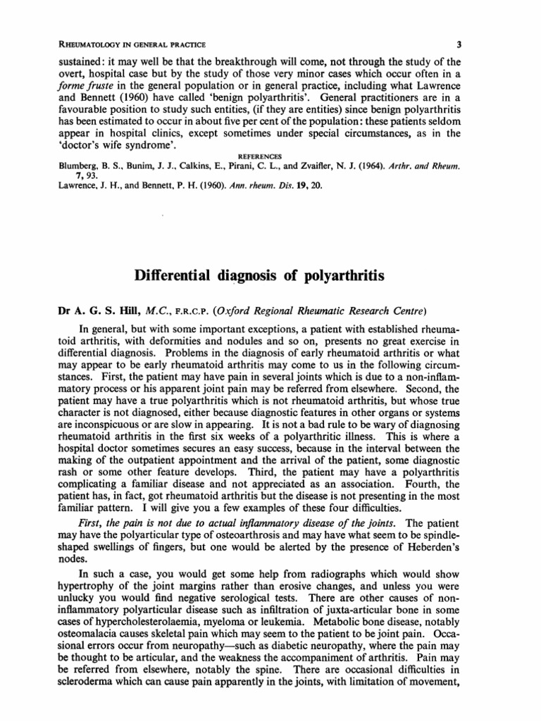 Understanding Polyarthritis in Practice | PDF | Arthritis | Rheumatoid ...