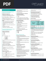 CFA Level 2 Cheat Sheet | PDF | Free Cash Flow | Valuation (Finance)
