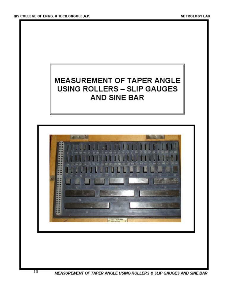 Rollers and Slip Gauges PDF Sine Tools