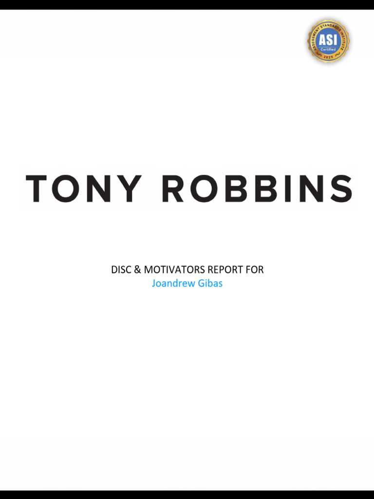 Gibas Joandrew DISC and Motivators | PDF | Cronbach's Alpha ...