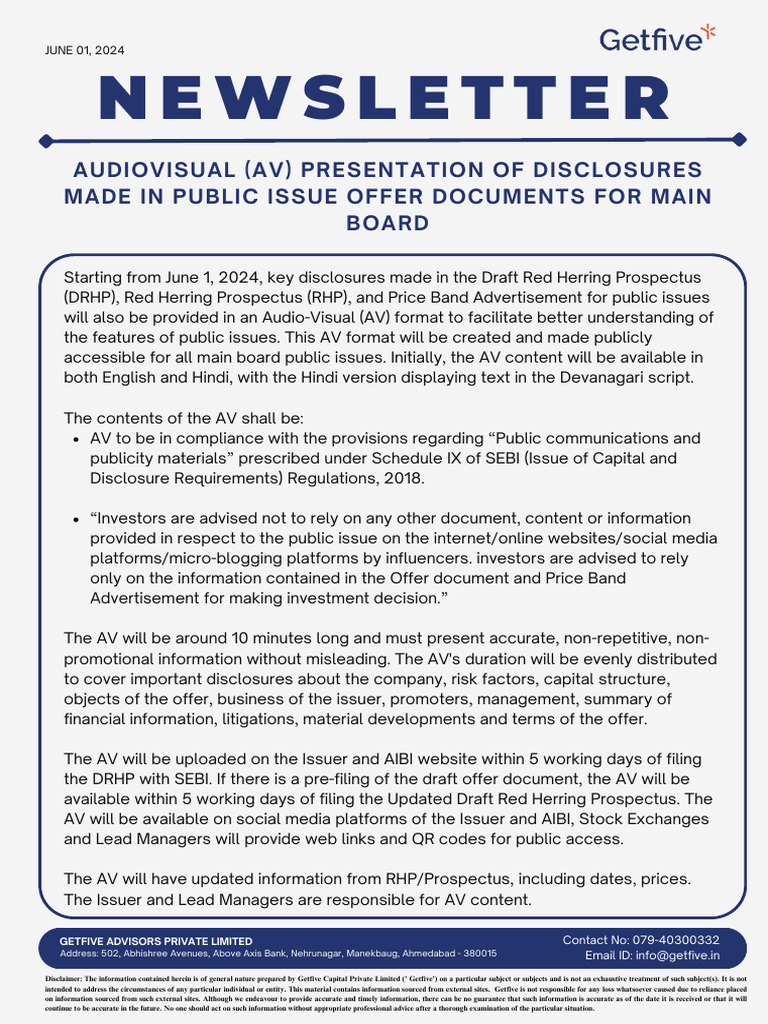AV Format for Public Issue Disclosures | PDF | Business