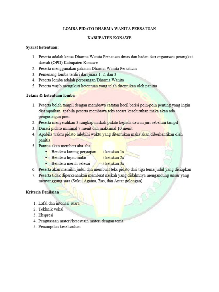 Lomba Pidato Dharma Wanita Persatuan PDF