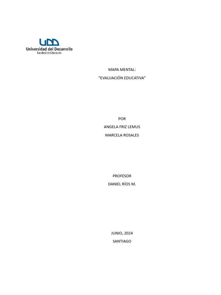 Mapa mental pdf evaluaci n aprendizaje