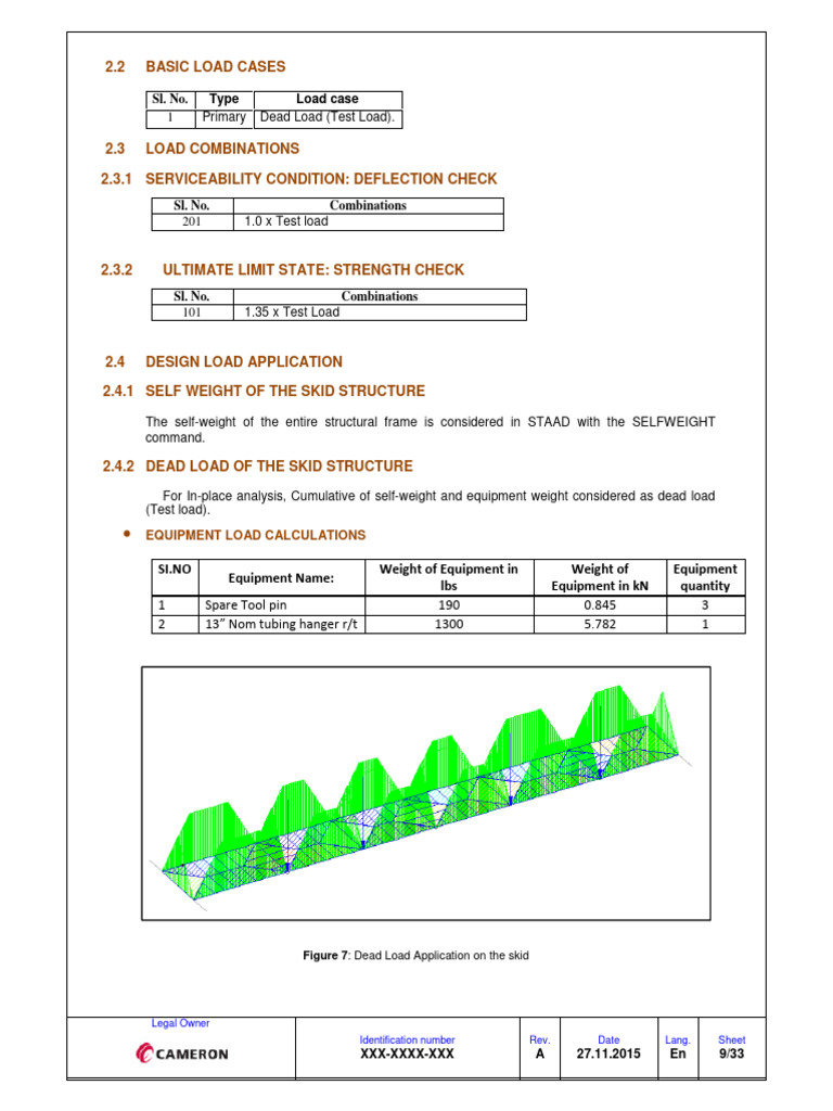 Skid Design Load Calculations | PDF