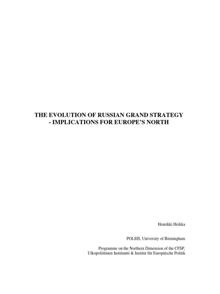 Russian Grand Strategy's Evolution | PDF | Soviet Union | World Politics