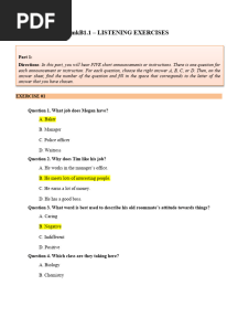 B1.1 - Listening Exercises