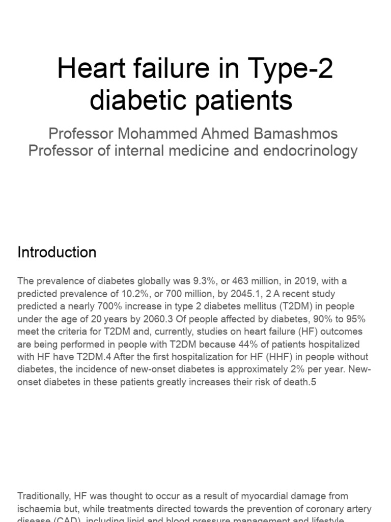 Heart Failure in Type 2 Diabetes Patients | PDF | Heart Failure | Diabetes