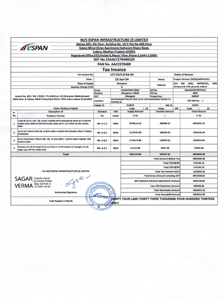 008 Taxe Invoice | Download Free PDF | Insulator (Electricity ...
