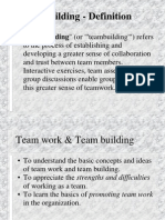 Team Building - Definition